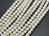 Tridacna Shell, 6mm Round Beads-BeadBeyond