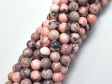 Pink Zebra Jasper, 8mm Round Beads-BeadBeyond