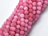Matte Jade - Pink, 6mm Round-BeadBeyond