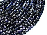Blue Goldstone Beads, 6mm Round Beads-BeadBeyond