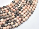Pink Zebra Jasper, 6mm Round Beads-BeadBeyond