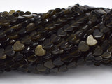 Golden Obsidian, 6mm Heart-BeadBeyond