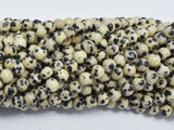 Dalmation Jasper Beads, Round, 4mm (4.8mm)-BeadBeyond