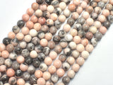 Pink Zebra Jasper, 6mm Round Beads-BeadBeyond