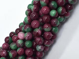 Jade - Red & Green, 8mm Round-BeadBeyond