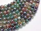 Mystic Coated Rainbow Agate, 8mm Faceted Round-BeadBeyond