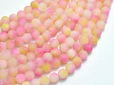 Matte Jade - Pink & Yellow, 6mm Round-BeadBeyond