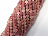 Rhodonite, 4mm Heart Beads, 15 Inch-BeadBeyond
