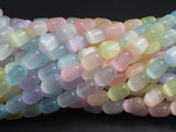 Selenite, Gypsum, Multi Color, 6x9mm Tube-BeadBeyond