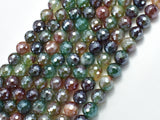 Mystic Coated Rainbow Agate, 8mm Faceted Round-BeadBeyond