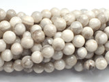 White Crazy Lace Agate 8mm Round Beads, 15 Inch-BeadBeyond