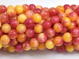 Jade - Yellow & Orange, 8mm Round-BeadBeyond