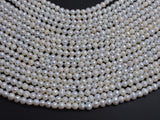 Fresh Water Pearl - White, Approx. 4-5mm Potato, 14 Inch-BeadBeyond
