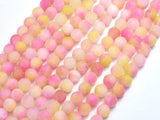 Matte Jade - Pink & Yellow, 6mm Round-BeadBeyond