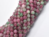 Jade - Pink & Green, 6mm (6.5mm) Round-BeadBeyond