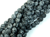 Matte Snowflake Obsidian, 8mm, Round Beads-BeadBeyond