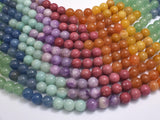 Mixed Stone, Rhodonite, Amazonite, Aventurine, Lepidolite, 8mm (8.6mm)-BeadBeyond