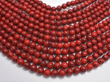 Red Howlite Beads, 8mm Round Beads-Gems: Round & Faceted-BeadBeyond