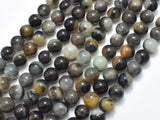 Black Amazonite Beads, 8mm, Round-BeadBeyond