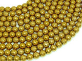 Hematite Beads-Gold, 8mm Round Beads-Gems: Round & Faceted-BeadBeyond