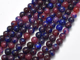 Jade - Red, Blue, 8mm, Round, 15 Inch-BeadBeyond