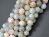 Beryl Beads, Morganite, Aquamarine, Heliodor, 10mm Round-Gems: Round & Faceted-BeadBeyond