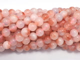 Jade - Peach White 8mm Round-BeadBeyond