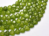 Jade - Green 12mm Heart Beads-BeadBeyond