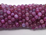 Dragon Vein Agate-Purple 6mm Round-BeadBeyond