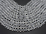 Matte Clear Quartz Beads, 8mm, Round Beads-BeadBeyond