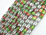 Mystic Aura Quartz - Red, Green, 6x9mm, Nugget, 14.5 Inch-BeadBeyond