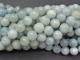 Aquamarine Beads, Round, 10mm-Gems: Round & Faceted-BeadBeyond