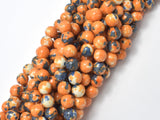 Rain Flower Stone, Orange, 8mm Round Beads-Gems: Round & Faceted-BeadBeyond