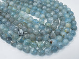 Genuine Aquamarine Beads, 10mm Round Beads-Gems: Round & Faceted-BeadBeyond