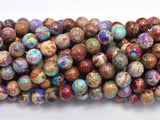 Impression Jasper-Red & Purple 8mm Round-BeadBeyond