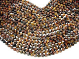 Red Tiger Eye, 8mm Star Cut Faceted Round-Gems: Round & Faceted-BeadBeyond