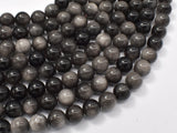 Silver Obsidian Beads, 8mm (8.4mm)-Gems: Round & Faceted-BeadBeyond