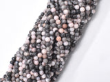 Pink Zebra Jasper, 4mm Round Beads-BeadBeyond