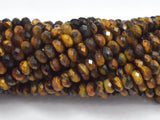 Tiger Eye Beads, 4x6mm Faceted Rondelle-Gems:Assorted Shape-BeadBeyond