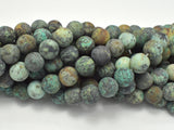 Matte African Turquoise, 10mm (10.5mm) Round-Gems: Round & Faceted-BeadBeyond