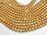 Yellow Artistic Jasper, 8mm, Round, 15 Inch-BeadBeyond