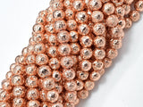 Lava-Copper Plated, 6mm (6.7mm) Round Beads-Gems: Round & Faceted-BeadBeyond