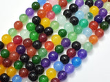 Jade - Multi Color, 8mm Round-BeadBeyond