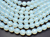 White Opalite Beads, 12mm Faceted Round Beads-Gems: Round & Faceted-BeadBeyond