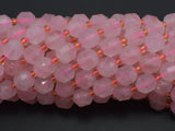 Rose Quartz Beads, 8mm Faceted Prism Double Point Cut-Gems: Round & Faceted-BeadBeyond