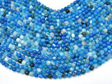 Banded Agate Beads, Striped Agate, Blue, 6mm Faceted Round-Agate: Round & Faceted-BeadBeyond