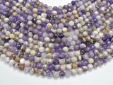 Chevron Amethyst Beads, 8mm, Faceted-BeadBeyond