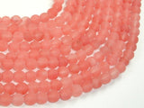 Matte Cherry Quartz Beads, 6mm Round Beads-BeadBeyond