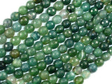 Moss Agate Beads, 6mm Faceted Round Beads, 15 Inch-Gems: Round & Faceted-BeadBeyond