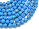 Howlite Turquoise Beads, Blue, 10mm Round Beads-Gems: Round & Faceted-BeadBeyond